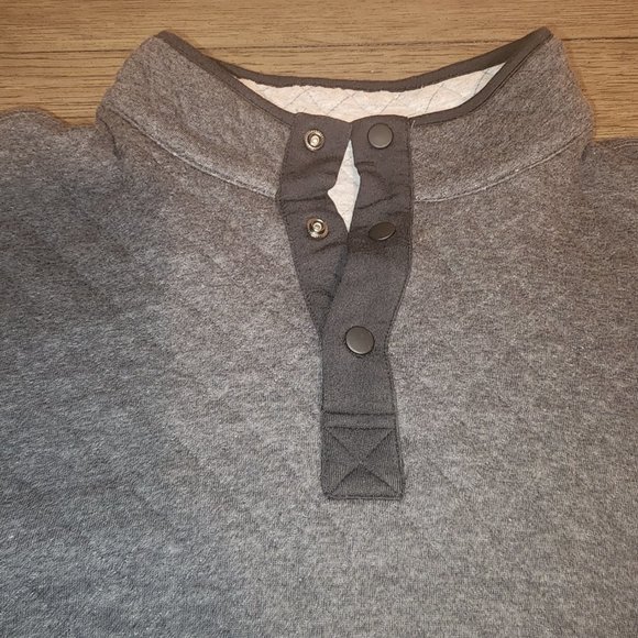 Quince Men's Reversible Quilted Pullover NWT Gray  Med - Picture 4 of 11